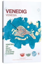 Canvas print  Venice city motif card - campus graphics
