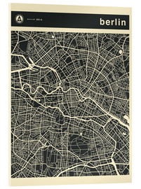 Acrylic print  Berlin City Map - Jazzberry Blue