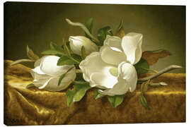 Canvas print  Magnolias on a Gold, Velvet Cloth - Martin Johnson Heade