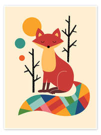 Poster Rainbow Fox