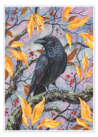 Poster Autumn Raven
