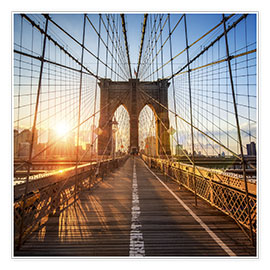 Poster Brooklyn Bridge in New York City