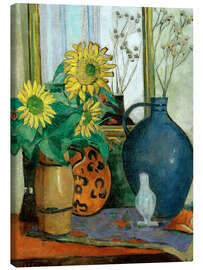 Canvas print  Sunflowers with Matisse shell - Oskar Moll