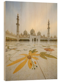 Wood print  Courtyard of Sheikh Zayed Grand Mosque
