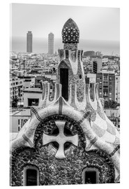 Acrylic print  Impressive architecture and mosaic art at Park Guell