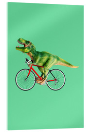 Acrylic print  T-Rex riding a bike - Jonas Loose