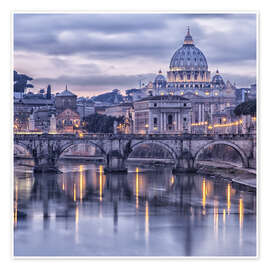 Poster Rome at dusk