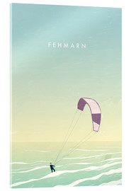 Acrylic print  Kitesurfer on Fehmarn illustration - Katinka Reinke