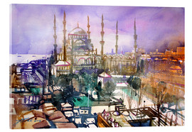 Acrylic print  Istanbul, view to the blue mosque - Johann Pickl