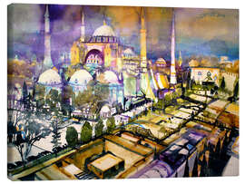 Canvas print  Istanbul, view to the Hagia Sophia mosque - Johann Pickl