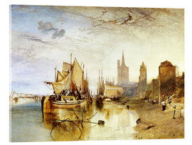 Acrylic print  Cologne, the arrival of a post boat - Joseph Mallord William Turner