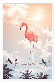 Poster Flamingo and Friends
