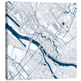 Canvas print  City map of Bremen I - 44spaces