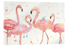 Acrylic print  Flamingo fever I - Anne Tavoletti