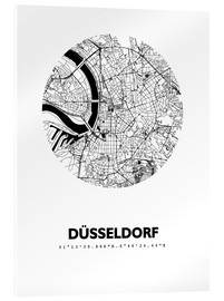 Acrylic print  City map of Dusseldorf VI - 44spaces
