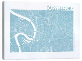 Canvas print  City map of Dusseldorf IV - 44spaces