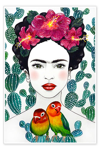 Poster Frida Kahlo - Lovebirds
