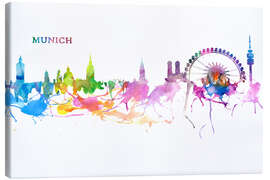 Canvas print  Skyline MUNICH Colorful Silhouette - M. Bleichner