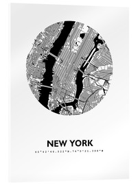 Acrylic print  City map of New York - 44spaces