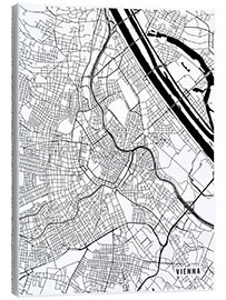 Canvas print  Vienna Austria Map - Main Street Maps