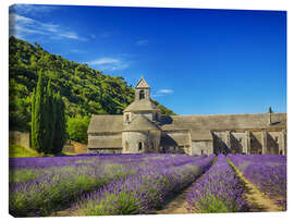 Canvas print  Monastery with lavender field - Terry Eggers