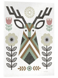 Acrylic print  Folk Lodge Deer - Michael Mullan