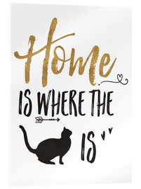 Acrylic print  Home is where the cat is - Veronique Charron