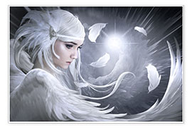 Poster  White feathers - Elena Dudina
