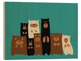 Wood print  Bear friends - Kidz Collection