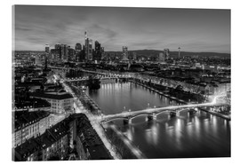 Acrylic print  Frankfurt skyline black-and-white - Michael Valjak