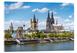 Acrylic print  City view of Cologne in summer, North Rhine-Westphalia, Germany - Jan Christopher Becke