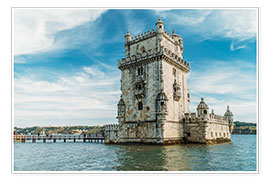 Poster Belem Tower of Saint Vincent (Torre de Belem) In Lisbon