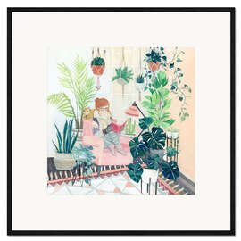 Framed art print  Botanical reading corner - Clara McAllister