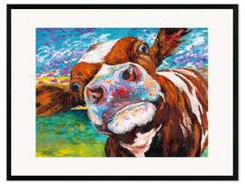 Framed art print  Curious Cow II - Carolee Vitaletti