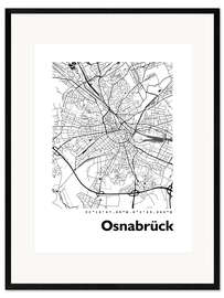 Framed art print  Map of Osnabrück - 44spaces