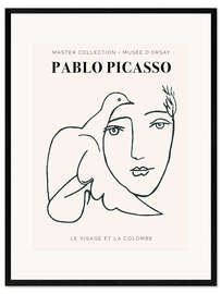 Framed art print  Picasso - Le Visage et la colombe