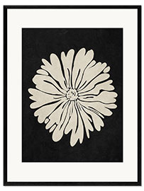 Framed art print  Abstract beige flower - Olga Telnova